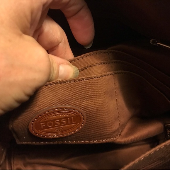 Fossil Rare Brown Leather Doctors Satchel Handbag - Picture 2 of 7